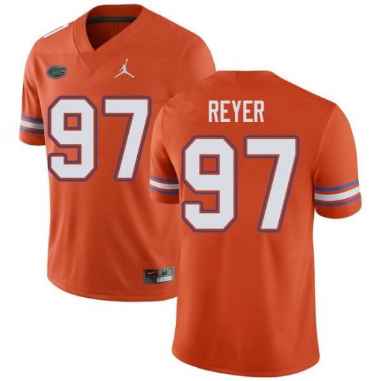 Men's Florida Gators #97 Theodore Reyer NCAA Jordan Brand Orange Authentic Stitched College Football Jersey RZT4762QO